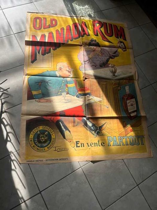 Cartaz antigo rum extraordinário