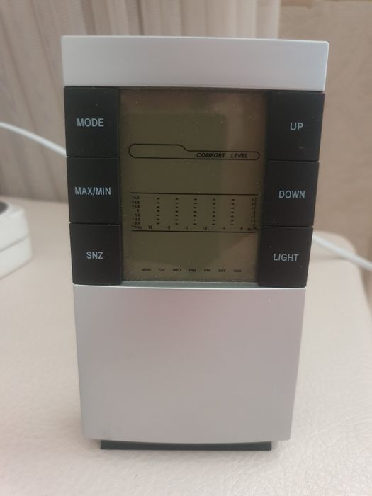 Цифровой термометр, влажность, часы, дата, погода