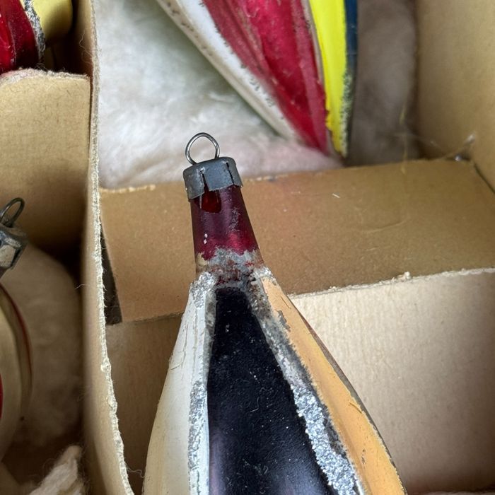 Bombki PRL sople świderki ozdoba choinkowa B41/102814
