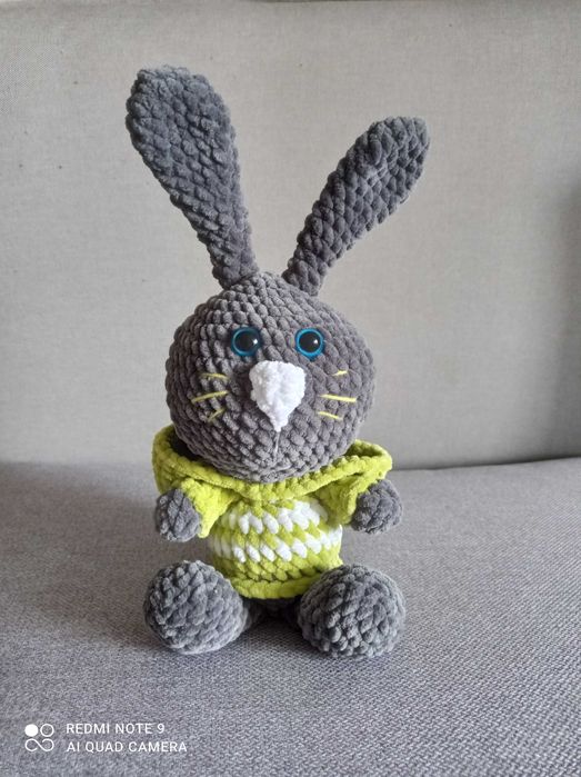 Maskotka królik hand made szydełko pluszowy