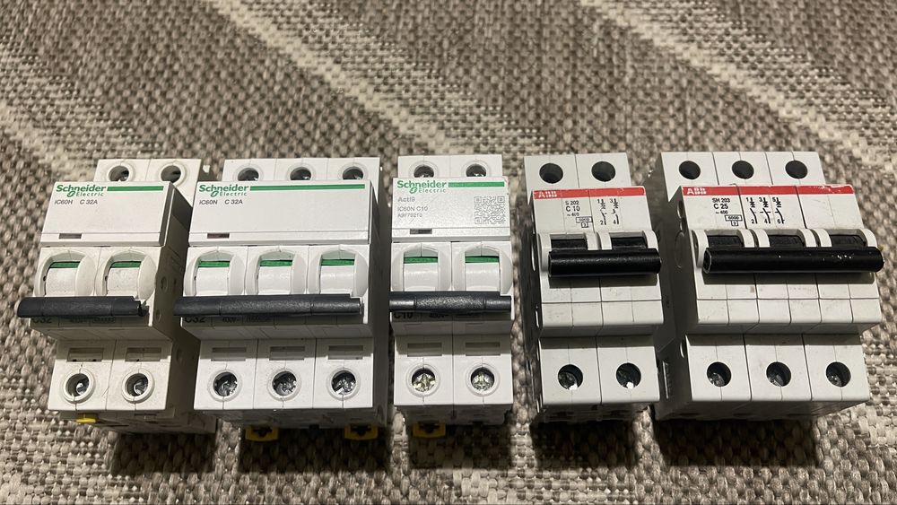 Автоматичні вимикачі Schneider Electric та ABB