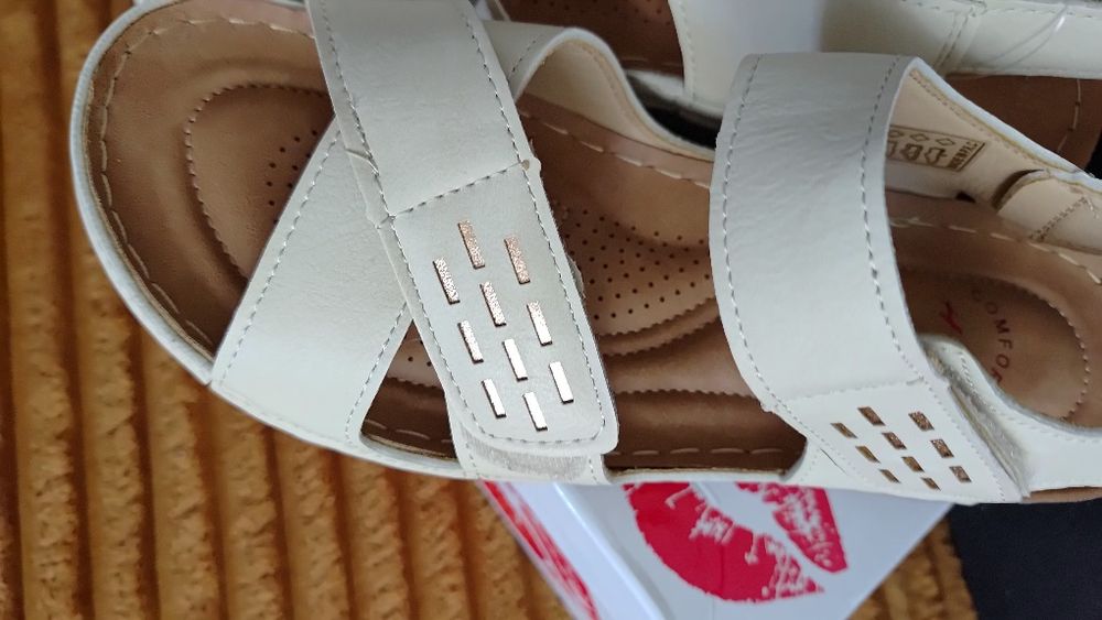 Buty sandałki latte zdrowotne nowe