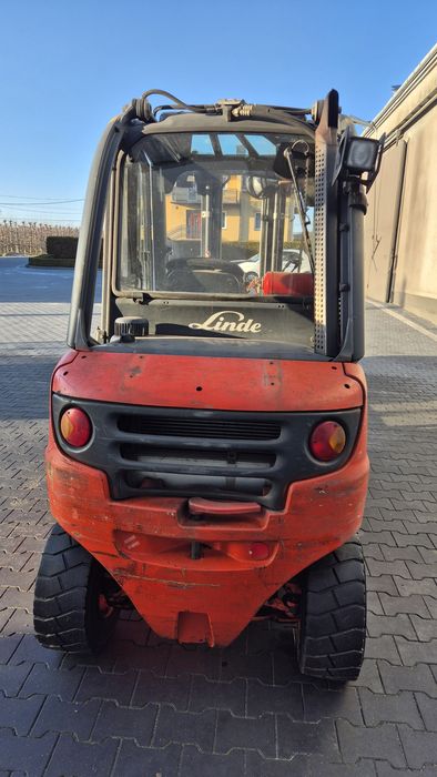 Wózek widłowy LINDE H25D, triplex, przesuw, Diesel, kabina