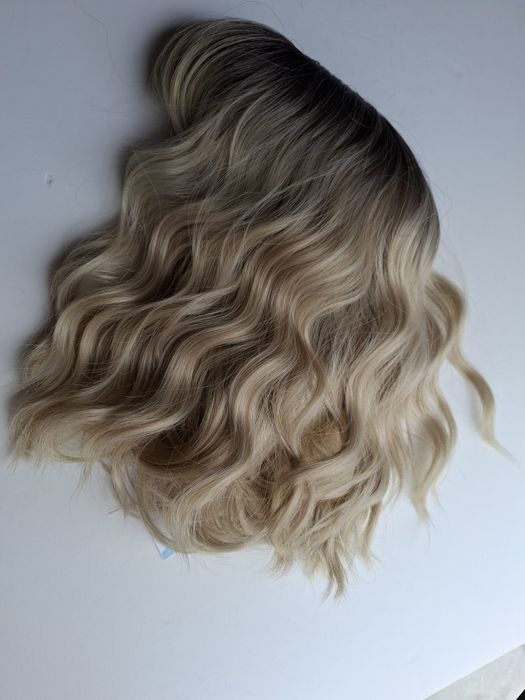 Peruca loira ombre ondulado e curto    NOVO   [envio registado grátis]