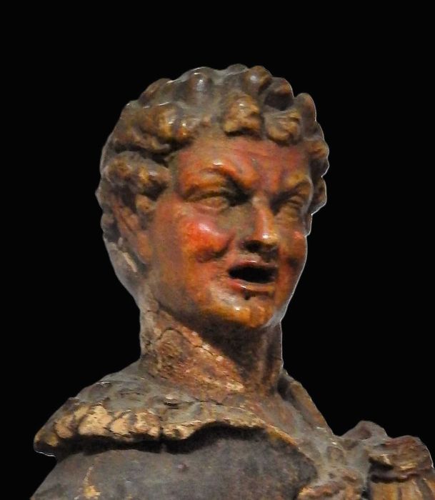 Boa e rara figura Portuguesa, de presépio. "O gaiteiro". Século XVIII.