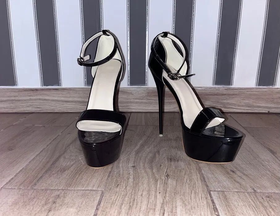 62/ Nowe OD RĘKI 40 buty obcasy 17 cm szpilki sandały 36-46
