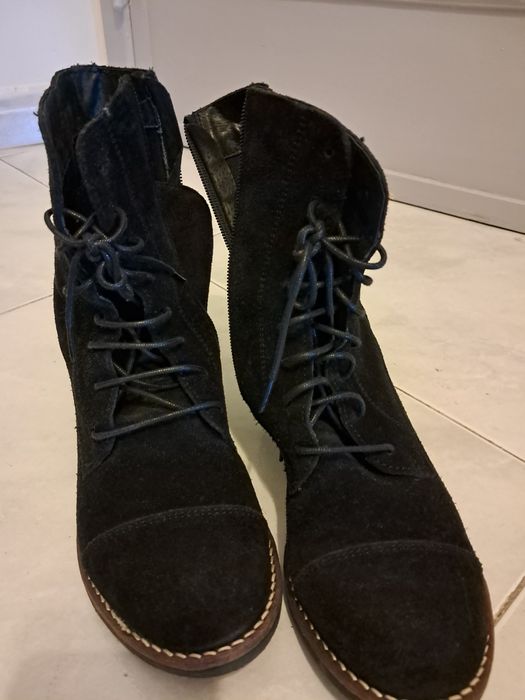 Bota camurça preta seaside 38