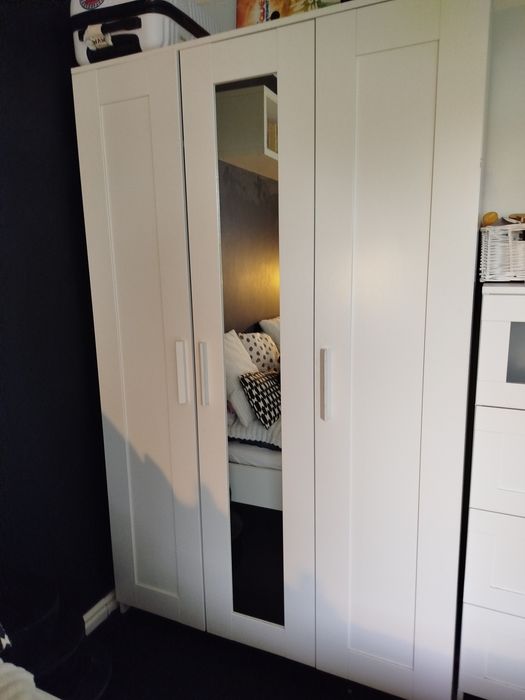 BRIMNES
Szafa/3 drzwi, biały, 117x190 cm