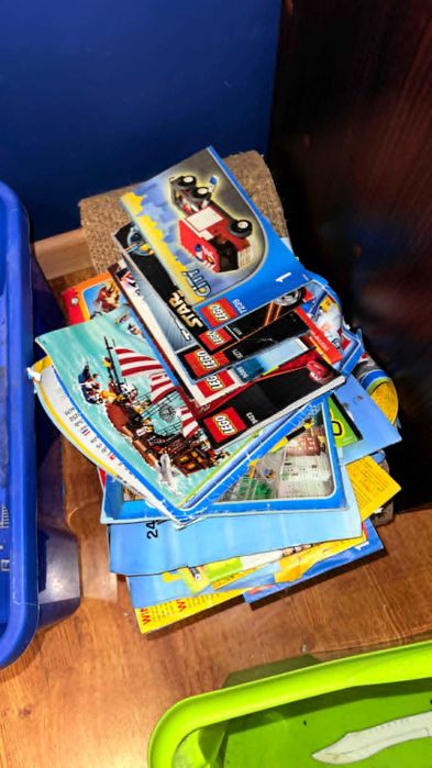 ~11,35kg klockow LEGO posegregowane kolorystycznie.