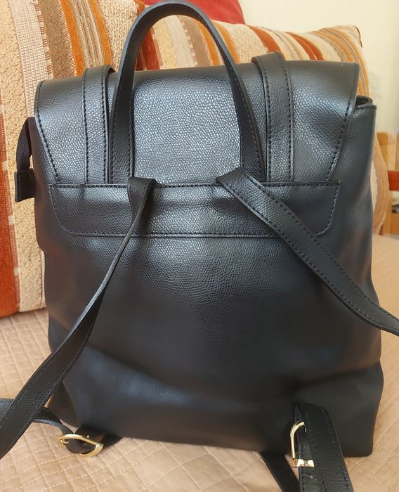 Sofia Cardoni skórzany czarny plecak skóra naturalna made in Italy