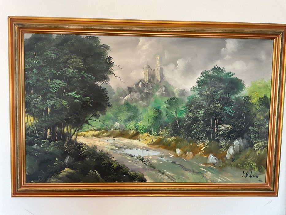 Tela pintada a óleo , bela