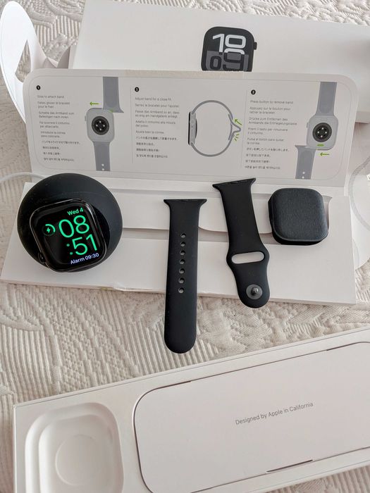 Apple Watch Series 10, 42mm, Jet Black, Como Novo, Bateria 100%