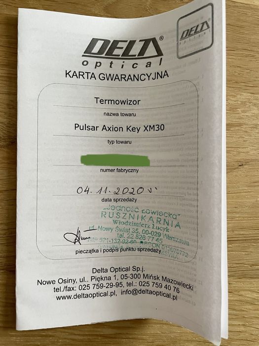 Termowizja - Pulsar Axion Key xm30