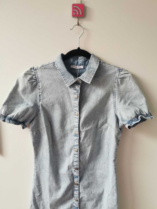 Cropp mini jeansowa sukienka wiosna 38 M
