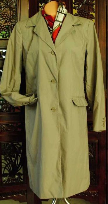 HANNES H&M płaszcz trencz 44 jesionka taupe fango szary przeszycia