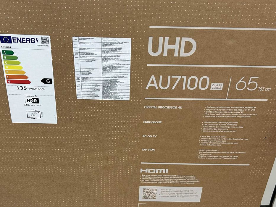 Telewizor Samsung 65" UE65AU7192U opis