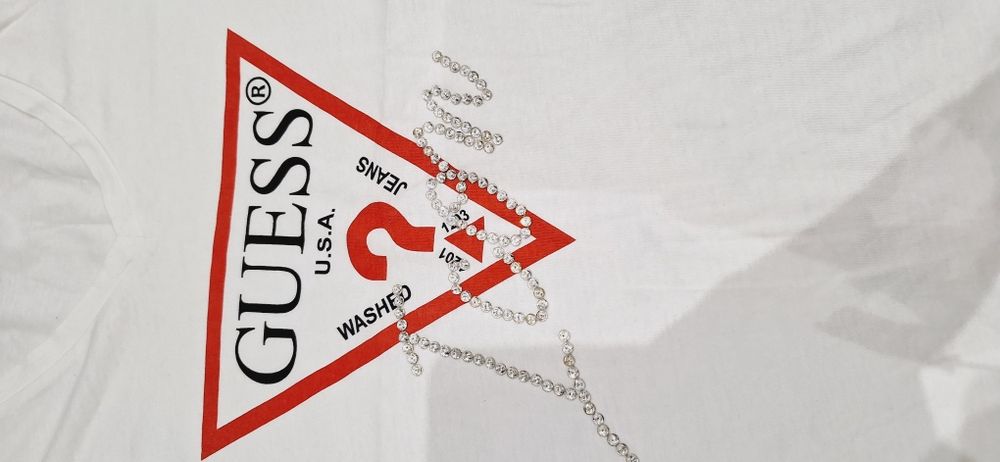 Guess tshirt biały damski xs