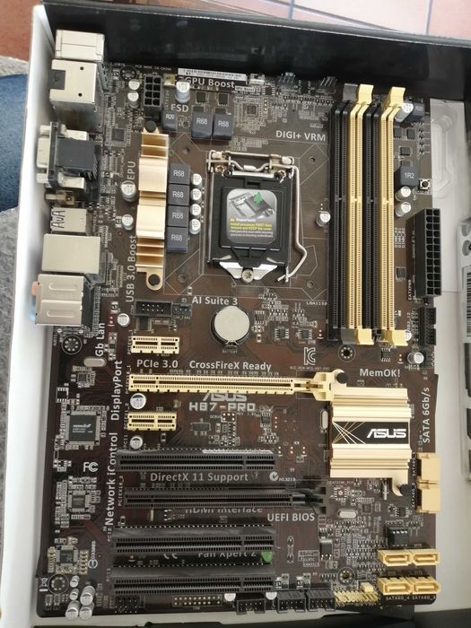 Motherboard Asus H87-PRO + i7 4770K