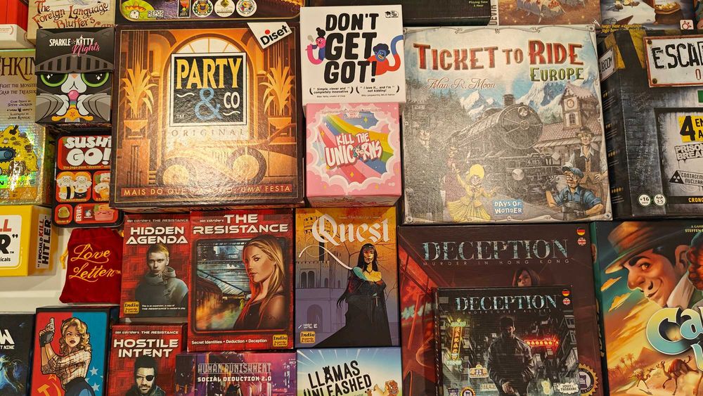 Jogos de Tabuleiro - 7 Wonders, Ticket to Ride, Camel Up e mais