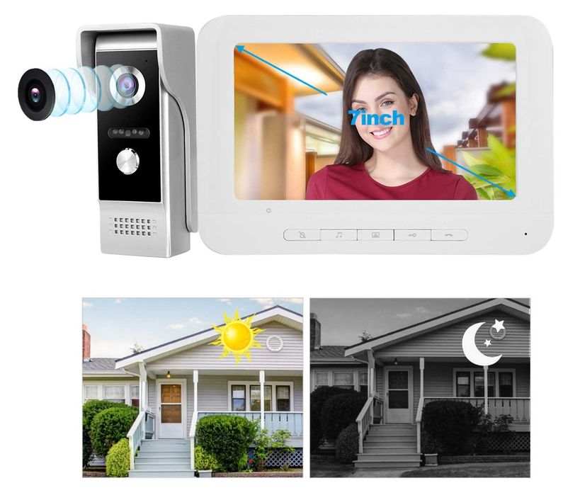 Sistema de Campainha com câmara, Monitor 7 polegadas