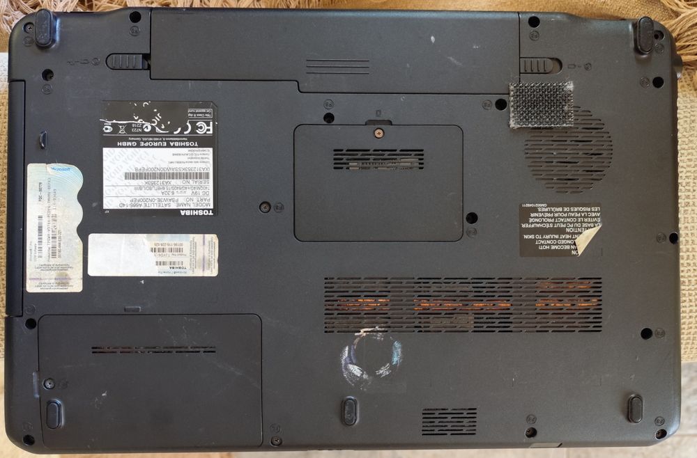 Portátil Toshiba Peças