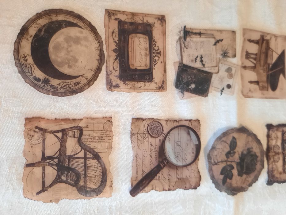 50 autocolantes retro para decoração