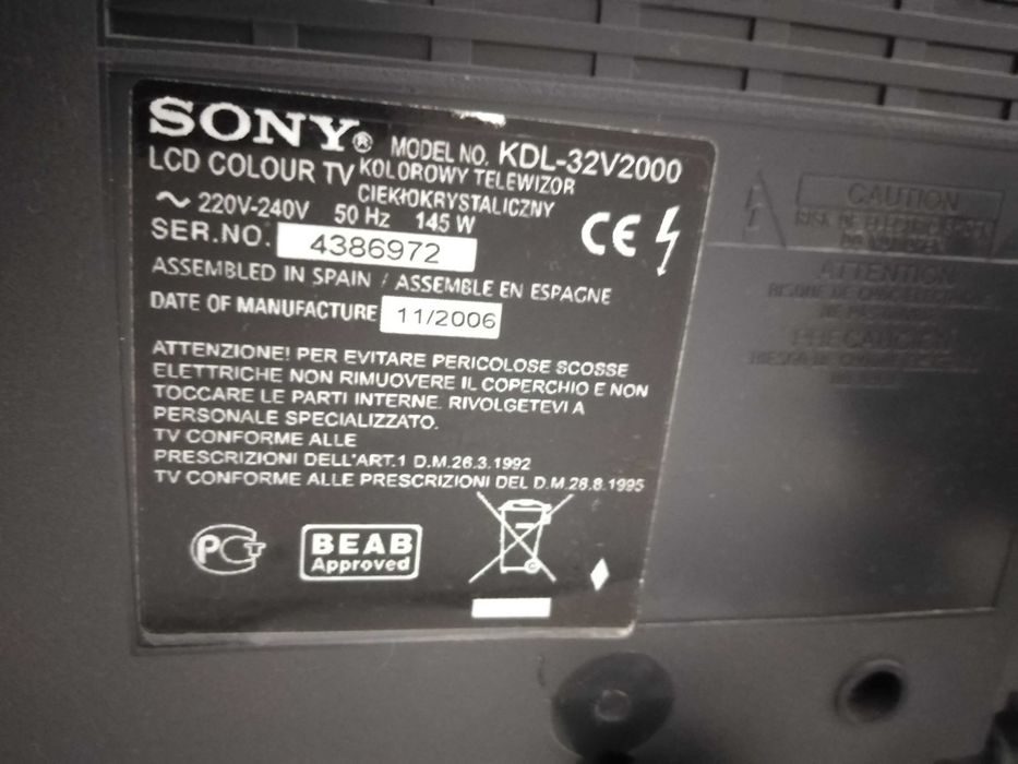 Telewizor Sony Bravia KDL-32V2000