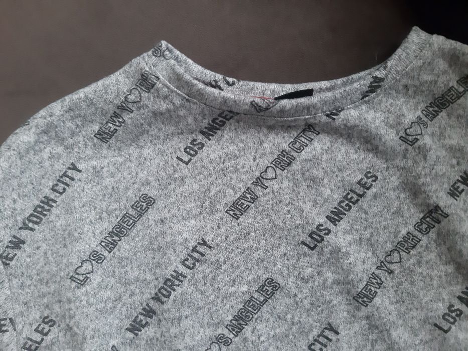 Bluzka bluzeczka szara 128cm, krótka