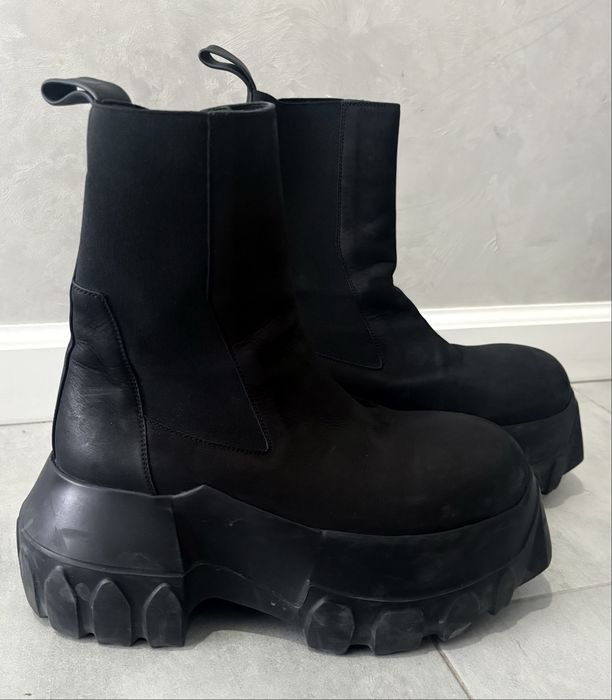Rick owens mega tracktor black nubuck