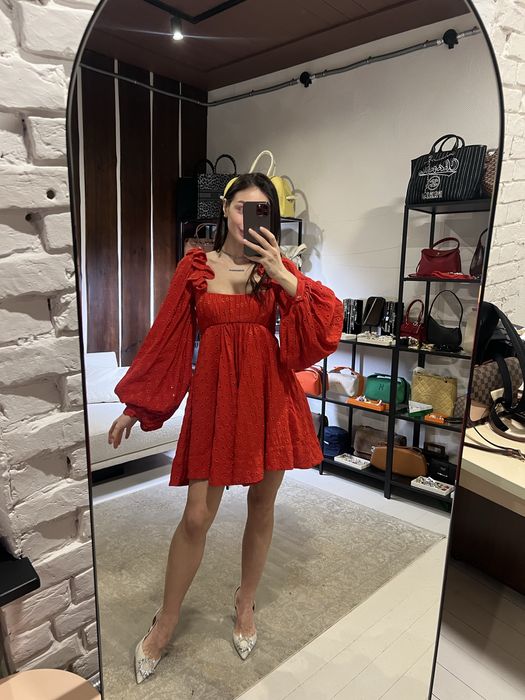 Червона сукня мереживо! Розмір S! Розпродаж до 90%