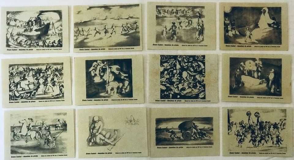 Coleção Completa Desenhos/Autocolantes autoria Álvaro Cunhal