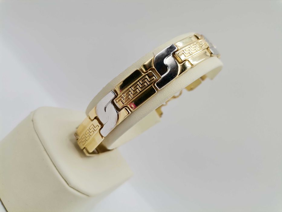 Złota bransoletka 2 kolory.