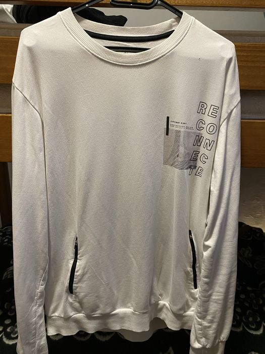 Sweatshirt Tiffosi Branca “Reconnect” - Bolsos com fecho Tam - M