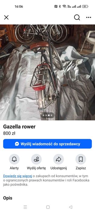 Rower męski gazella super stan