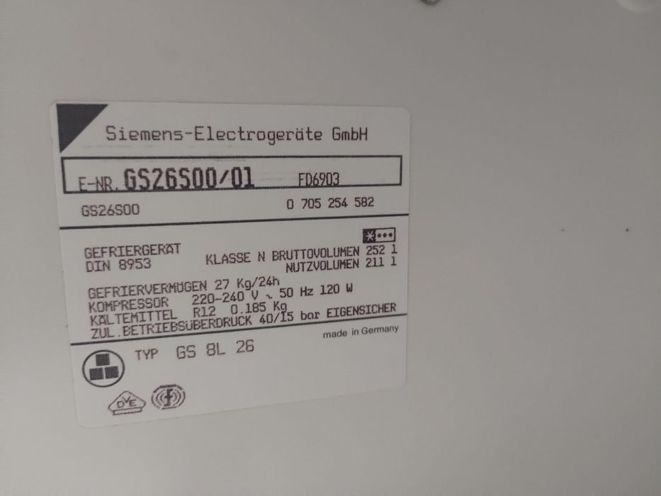 Zamrażarka szufladowa Siemens ÖKO PLUS – duża, sprawna, 211 l