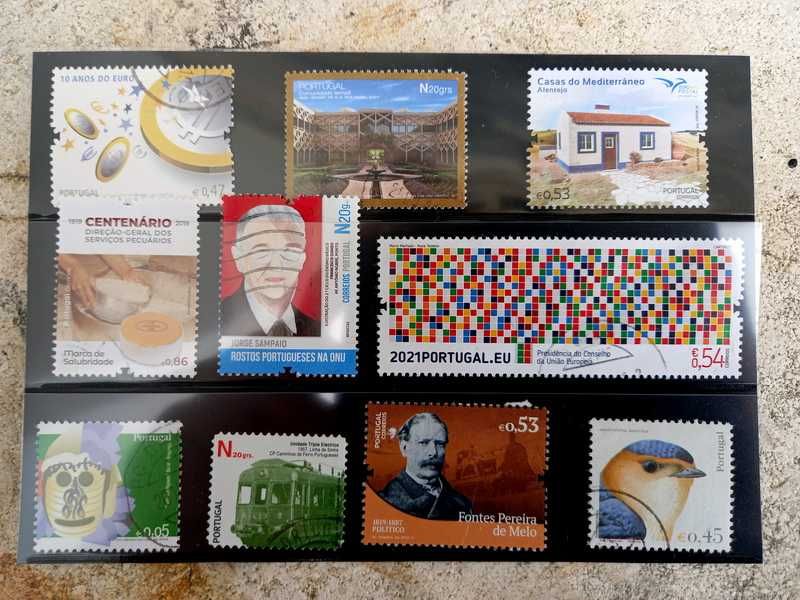 10 selos de Portugal Continental