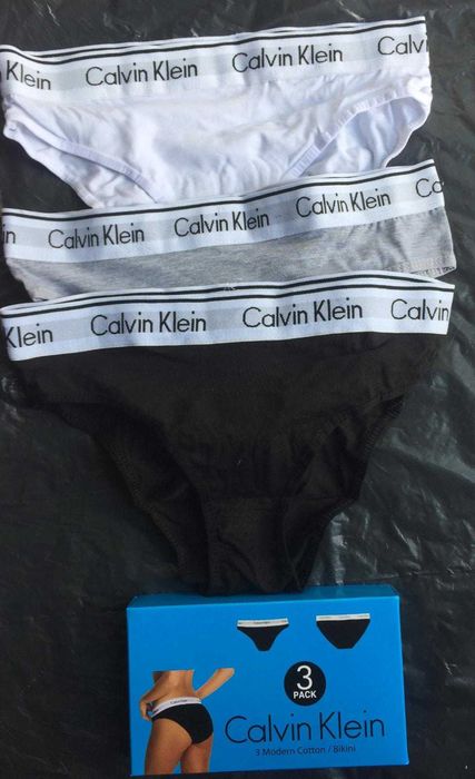 S M L XL 3pak Majtki Stringi Komplet Damskie Guess Stanik