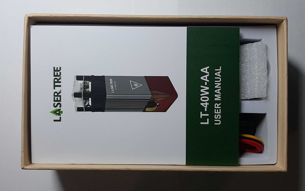 Лазерный модуль 40Вт, 450нм, с фиксированным фокусом 45мм