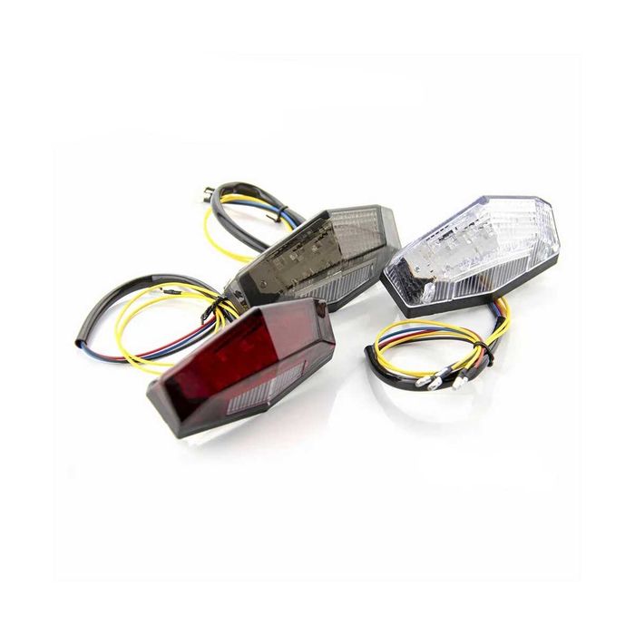 Farolim Traseiro LED para Moto - 11 LED Multifuncional Pisca Integrado
