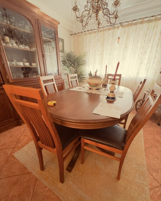 Sala de estar e jantar completa