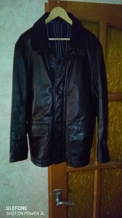 Новая, кожаная, мужская, чёрная куртка из ФРГ всего за 149 у.е.