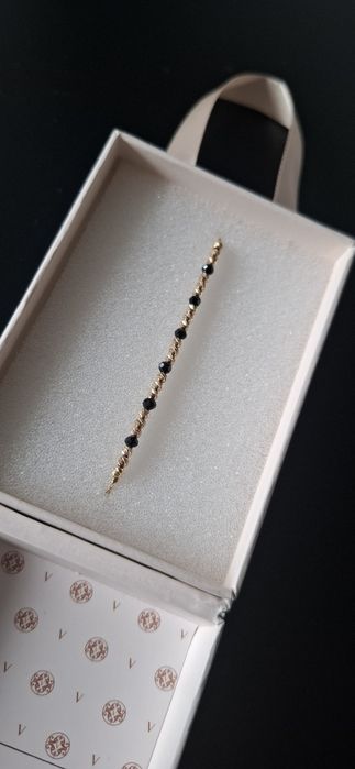 Bransoletka verona złota,cyronie czarne