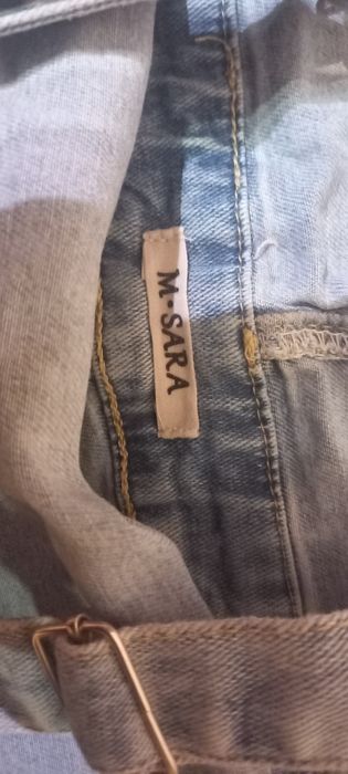 Spodenki ogrodniczki jeansowe S