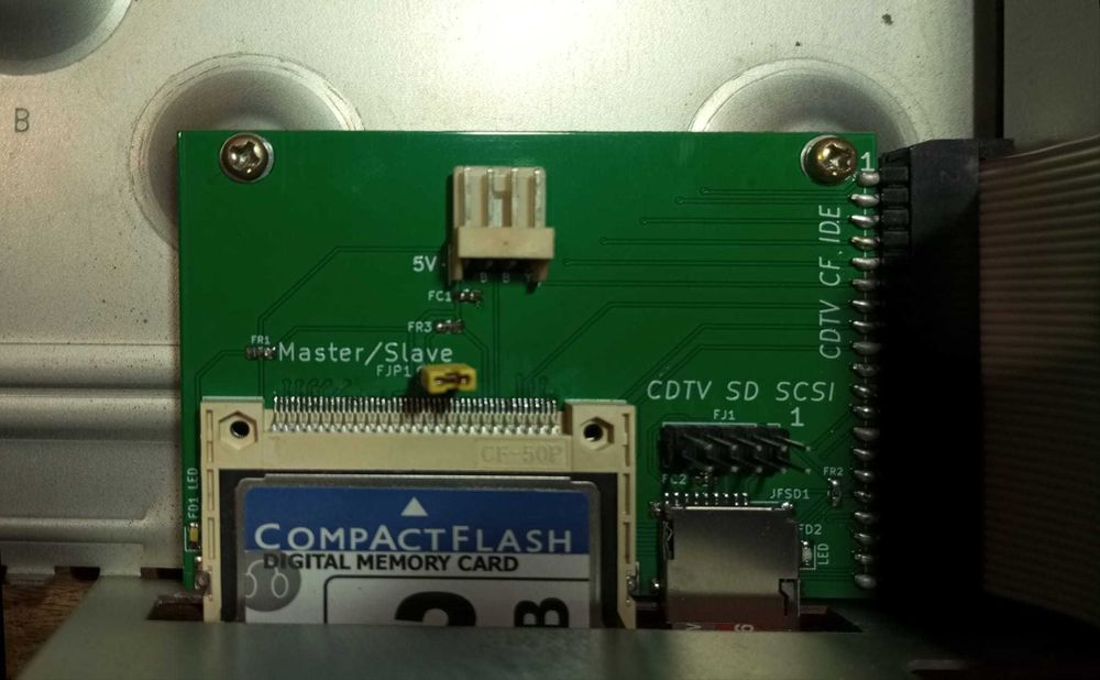 AMIGA CDTV front adapter microSD BluePill SCSI +CF 50p IDE HDD +cables