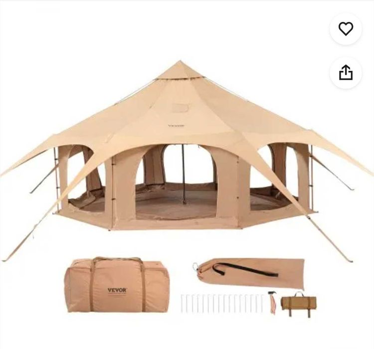 VEVOR Canvas Tent, 4 Seasons 5 m