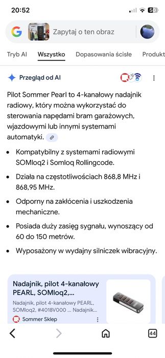 Pilot sommer pearl 4-kanałowy