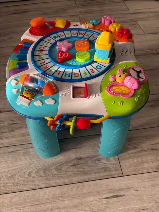 Smily Play stolik edukacyjny interaktywny JAK NOWY sensoryczny 5w1 z efektami dźwiękowymi i świetlnymi jeżdżący pociąg i pianino