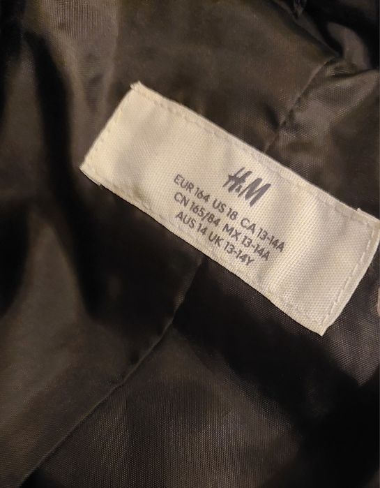 164 H&M Kurtka jesienna przejściowa wiosenna czarna