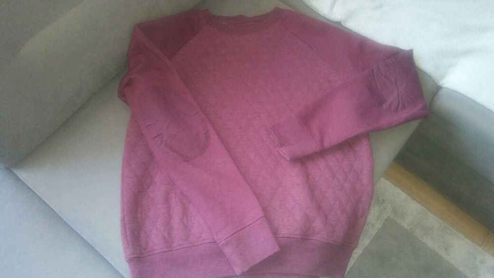 Bluza bordowa pikowana M oversize