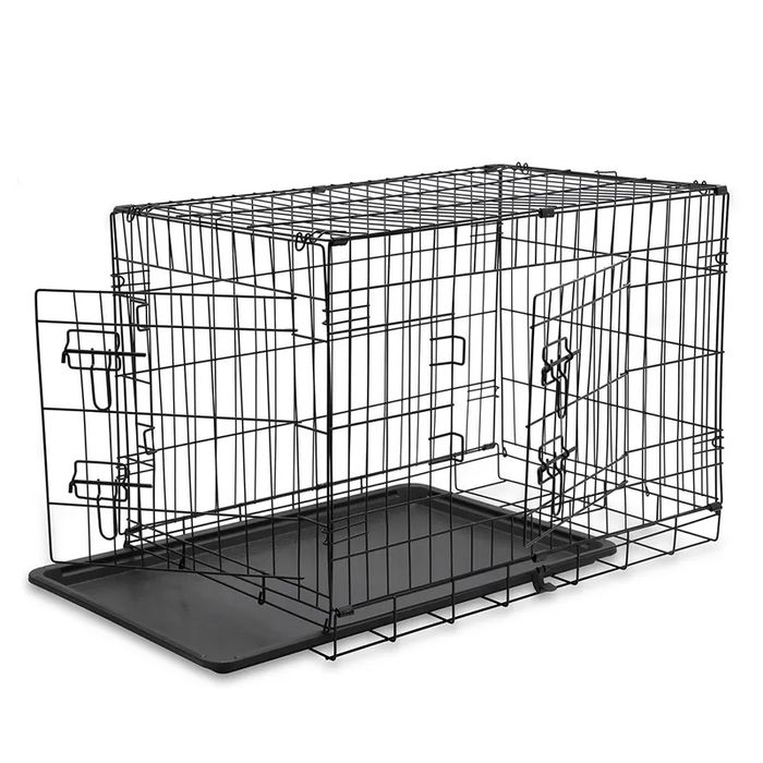 HAFENBANDE Składana Metalowa Klatka do Pomieszczeń dla Psa Twin Door M 77x48x55cm NOWA
